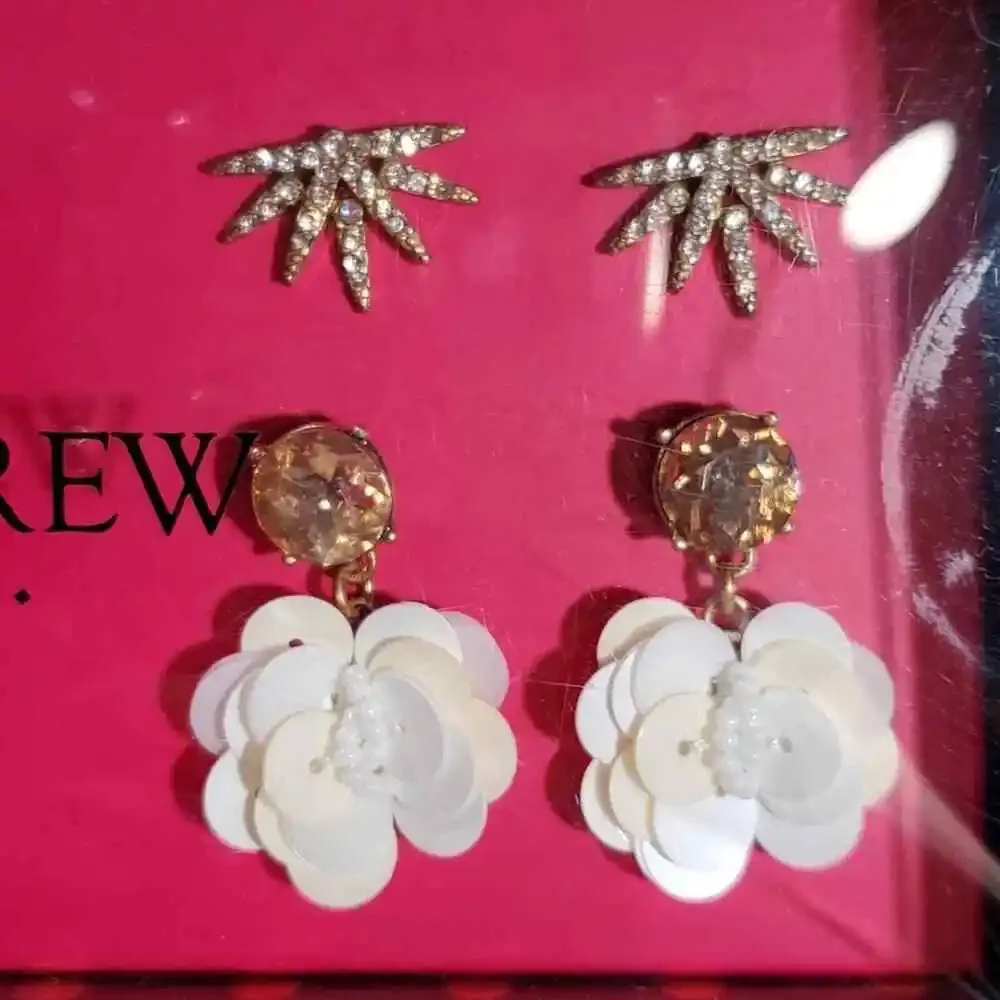 New J. CREW 2 PAIRS earrings